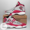 NCAA Ohio State Buckeyes Scarlet Gray Air Jordan 13 Shoes