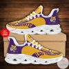 NCAA LSU Tigers Custom Name Gold Purple Max Soul Shoes