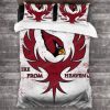 NFL Arizona Cardinals White Red Bedding Set