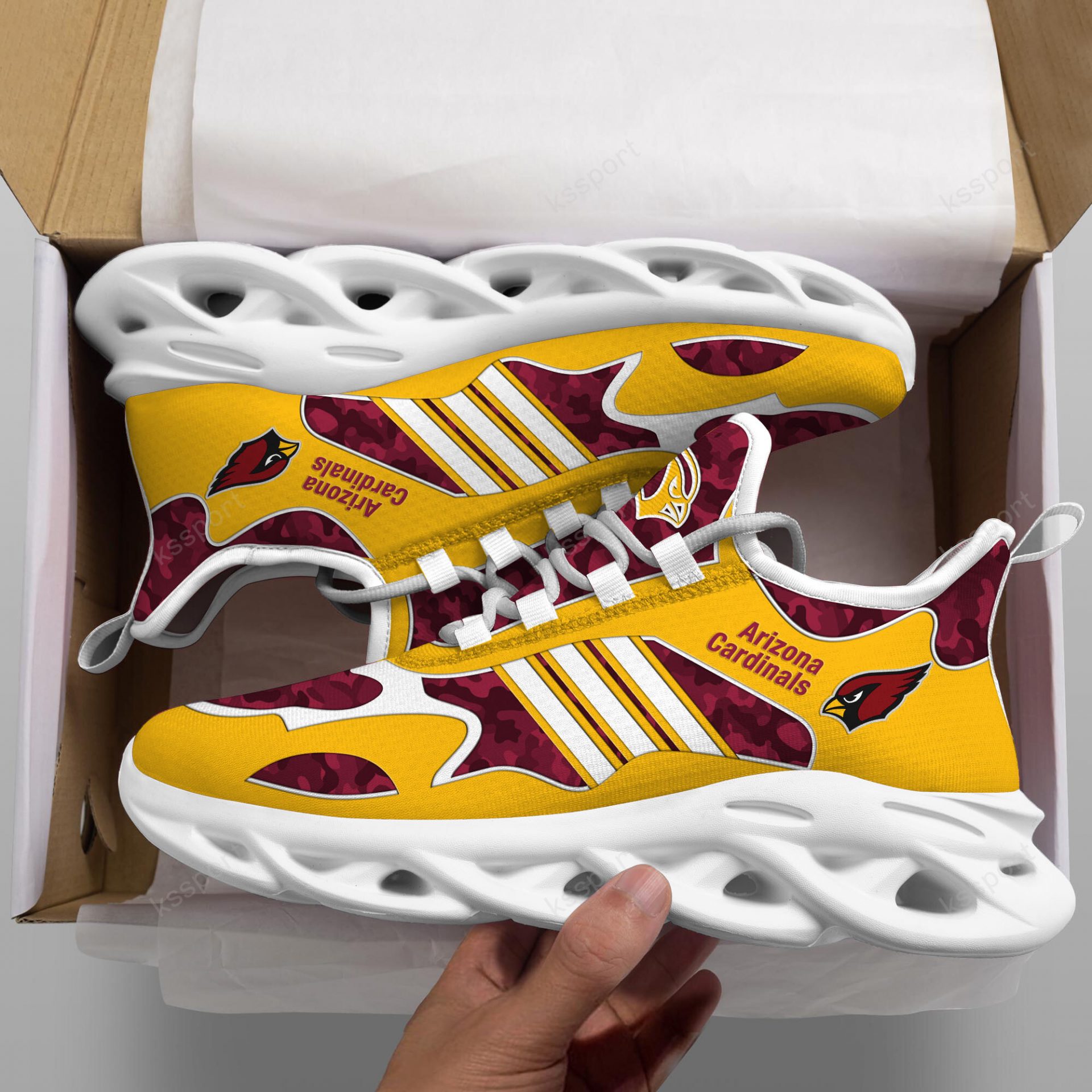 NFL Arizona Cardinals Yellow Red Max Soul Shoes NFL Arizona Cardinals Yellow Red Max Soul Shoes
