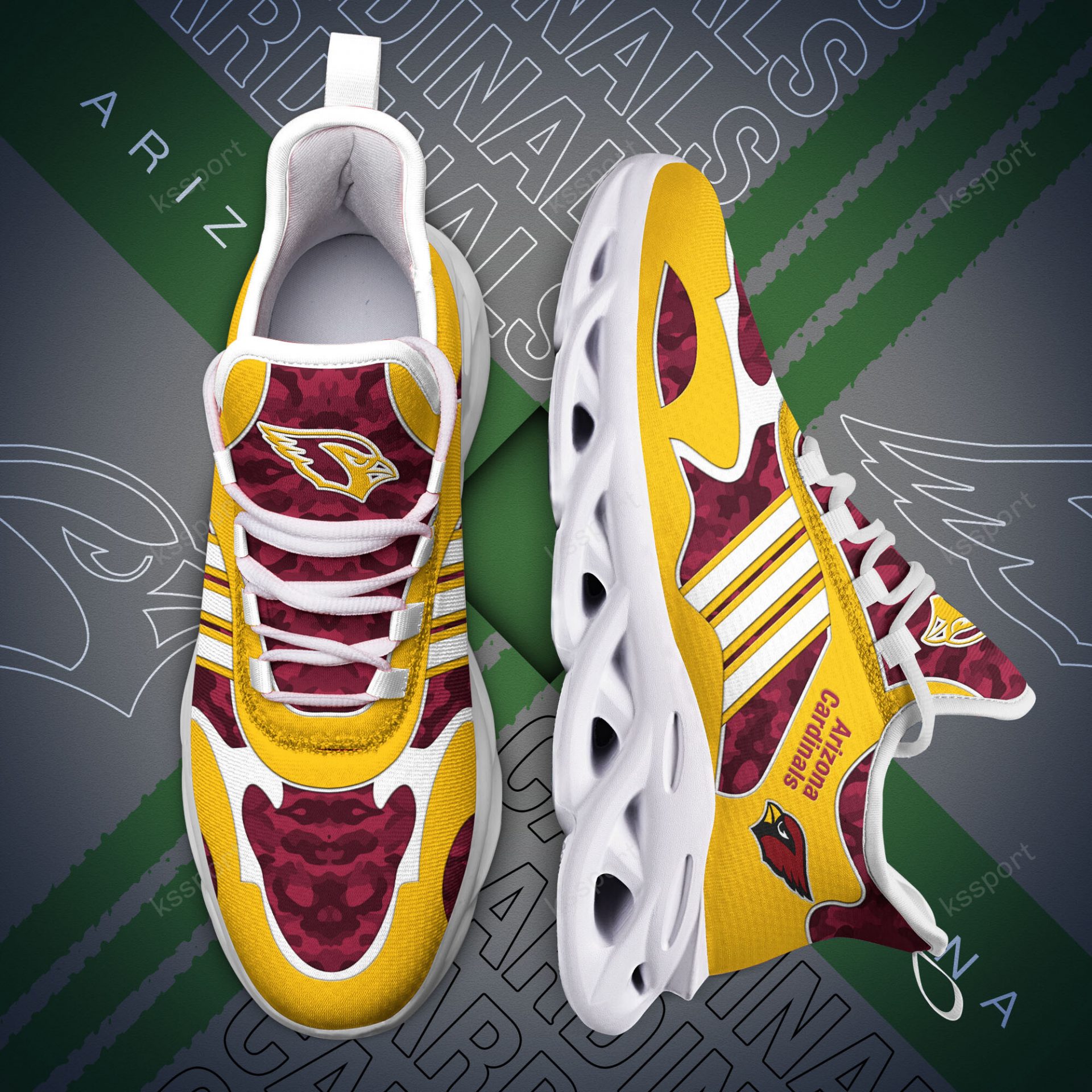 NFL Arizona Cardinals Yellow Red Max Soul Shoes NFL Arizona Cardinals Yellow Red Max Soul Shoes