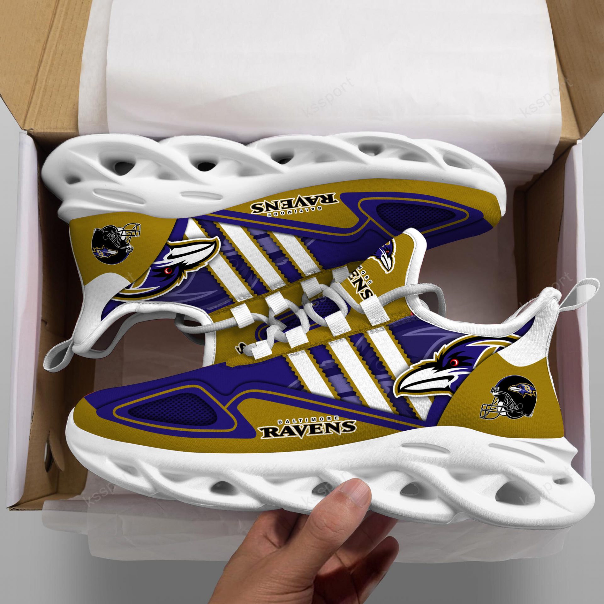 NFL Baltimore Ravens Purple Gold Max Soul Shoes V3 NFL Baltimore Ravens Purple Gold Max Soul Shoes V3