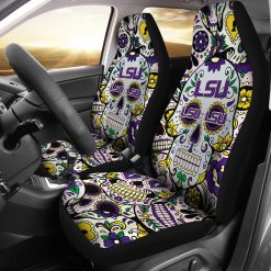 NCAA LSU Tigers Party Skull Car Seat Covers