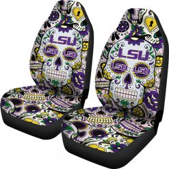 Alternative view of NCAA LSU Tigers Party Skull Car Seat Covers
