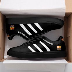 Alternative view of FC Barcelona Black White Stripes Stan Smith Shoes