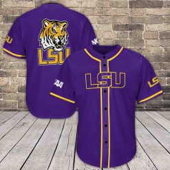 NCAA LSU Tigers Purple Baseball Jersey