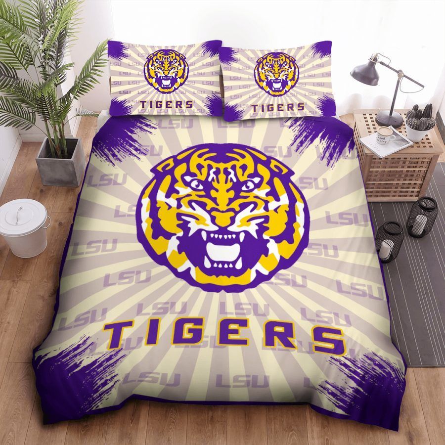 NCAA LSU Tigers Big Logo Bedding Set