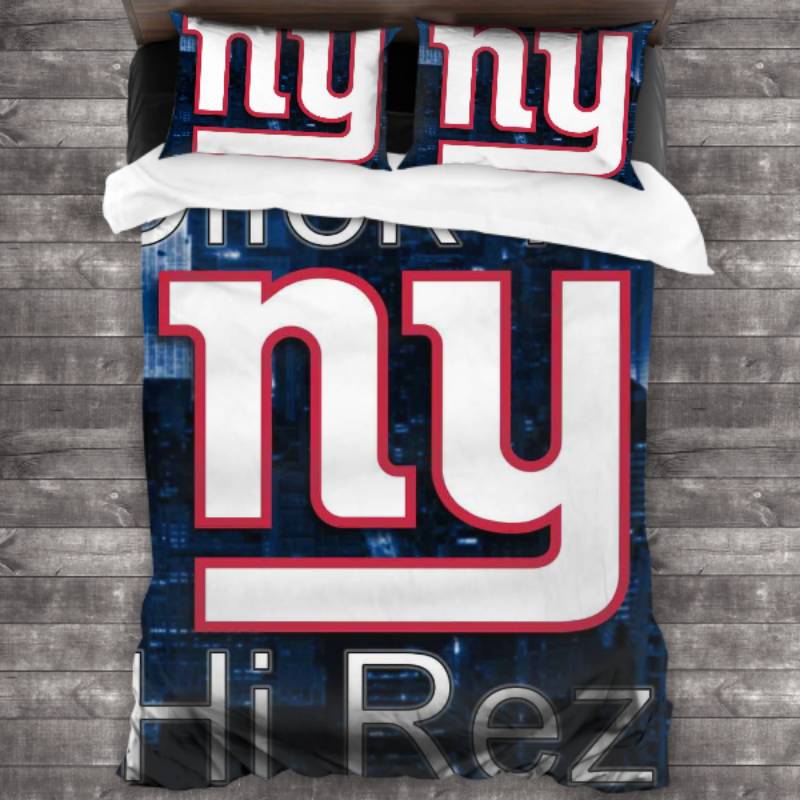 NFL New York Giants Blue White Bedding Set NFL New York Giants Blue White Bedding Set