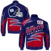 NFL New York Giants Red Blue Helmet Bomber Jacket