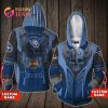 NFL Tennessee Titans Custom Name Skull Navy Blue Zip Up Hoodie