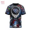 NFL Tennessee Titans Custom Name Number Special Skull T-Shirt