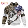 NFL Tennessee Titans Custom Name Number Fish Zip Up Hoodie