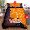NCAA Clemson Tigers Custom Name Bedding Set V4