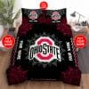 NCAA Ohio State Buckeyes Custom Name Black Bedding Set