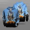 NFL Tennessee Titans Halloween Jack Skellington Zip Up Hoodie