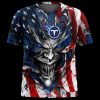 NFL Tennessee Titans Custom Name America Flag T-Shirt