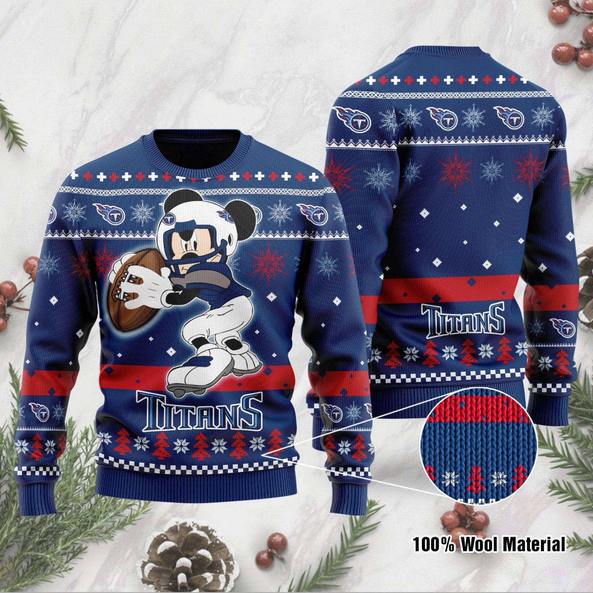 NFL Tennessee Titans Mickey Ugly Christmas Sweater NFL Tennessee Titans Mickey Ugly Christmas Sweater