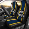 NCAA West Virginia Mountaineers Grey Blue Car Seat Covers
