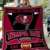 NFL Tampa Bay Buccaneers Red Black Est 1976 Quilt Blanket