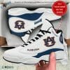 NCAA Auburn Tigers Custom Name White Blue Air Jordan 13 Shoes