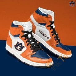 NCAA Auburn Tigers Orange White Air Jordan 1 High Sneakers