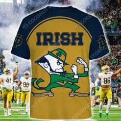 Alternative view of NCAA Notre Dame Fighting Irish Blue Gold T-Shirt V7
