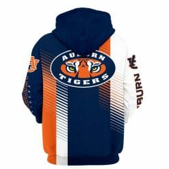 Alternative view of NCAA Auburn Tigers Navy Blue Orange Pullover Hoodie