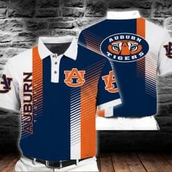 NCAA Auburn Tigers Navy Blue Orange Polo Shirt
