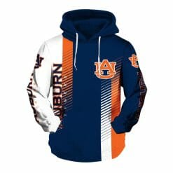 NCAA Auburn Tigers Navy Blue Orange Pullover Hoodie
