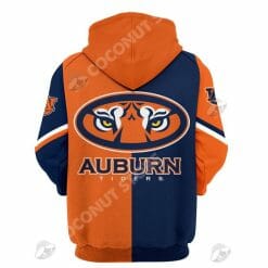 Alternative view of NCAA Auburn Tigers Orange Navy Blue Pullover Hoodie V2