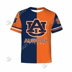 NCAA Auburn Tigers Orange Navy Blue T-Shirt V2