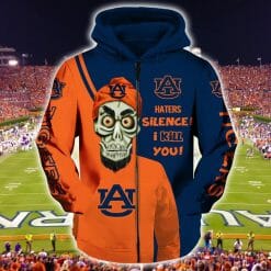 NCAA Auburn Tigers Haters Silence Zip Up Hoodie