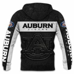 Alternative view of NCAA Auburn Tigers Black White Zip Up Hoodie