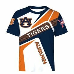 NCAA Auburn Tigers Navy Blue Orange T-Shirt V2