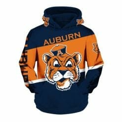 NCAA Auburn Tigers Orange Blue Mascot Pullover Hoodie