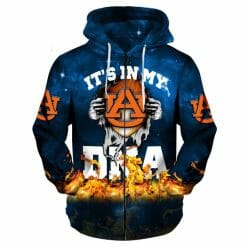 NCAA Auburn Tigers Baby Groot Blue Zip Up Hoodie
