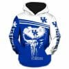 NCAA Kentucky Wildcats Punisher Skull Pullover Hoodie