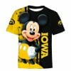 NCAA Iowa Hawkeyes Black Gold Mickey T-Shirt