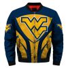 NCAA West Virginia Mountaineers Blue Gold Bomber Jacket