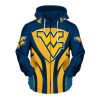 NCAA West Virginia Mountaineers Blue Gold Zip Up Hoodie