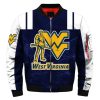 NCAA West Virginia Mountaineers Blue White Bomber Jacket