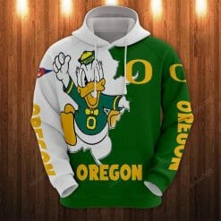 NCAA Oregon Ducks Green White Pullover Hoodie