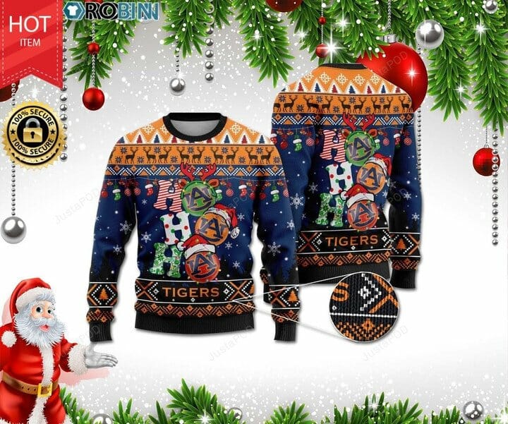 NCAA Auburn Tigers Ho Ho Ho Ugly Christmas Sweater