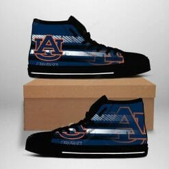 NCAA Auburn Tigers Navy Blue High Top Shoes