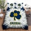 NCAA Notre Dame Fighting Irish Grey Blue Bedding Set