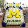 NCAA Michigan Wolverines Light Maize Blue Bedding Set