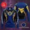 NCAA West Virginia Mountaineers Custom Name Blue Black Sweater