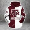 NCAA Texas A&M Aggies Maroon White Pullover Hoodie V2