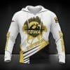 NCAA Iowa Hawkeyes White Gold Pullover Hoodie