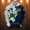 NCAA Notre Dame Fighting Irish White Blue Pullover Hoodie